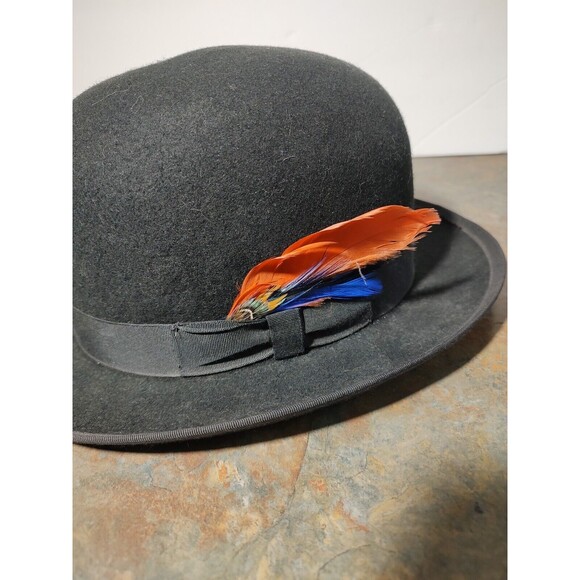 Hats of Character Bowler Derby Hat Fenton New York Hand Blocked Mens 6 7/8 VTG - Picture 2 of 14